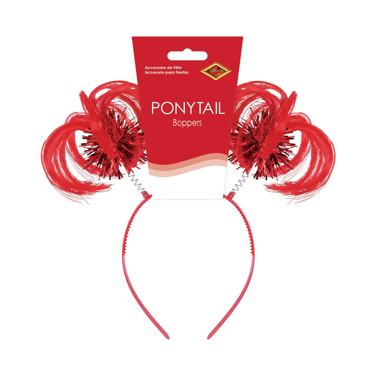 Red Ponytail Boppers - Fun Spirit Headband