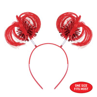Red Ponytail Boppers - Fun Spirit Headband
