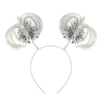 White Ponytail Boppers Headband - Spirit & School Fun