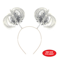 White Ponytail Boppers Headband - Spirit & School Fun