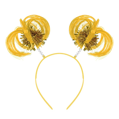 Yellow Ponytail Boppers Headband - Spirit & School Fun
