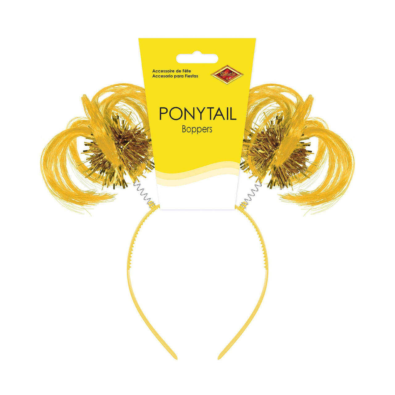 Yellow Ponytail Boppers Headband - Spirit & School Fun