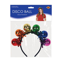 Deluxe Rainbow Disco Ball Headband - Fun Party Accessory