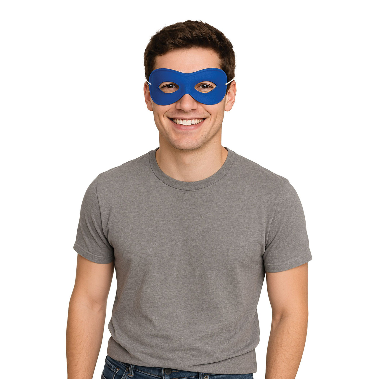 Blue Fabric Hero Mask with Elastic - Spirit Colors