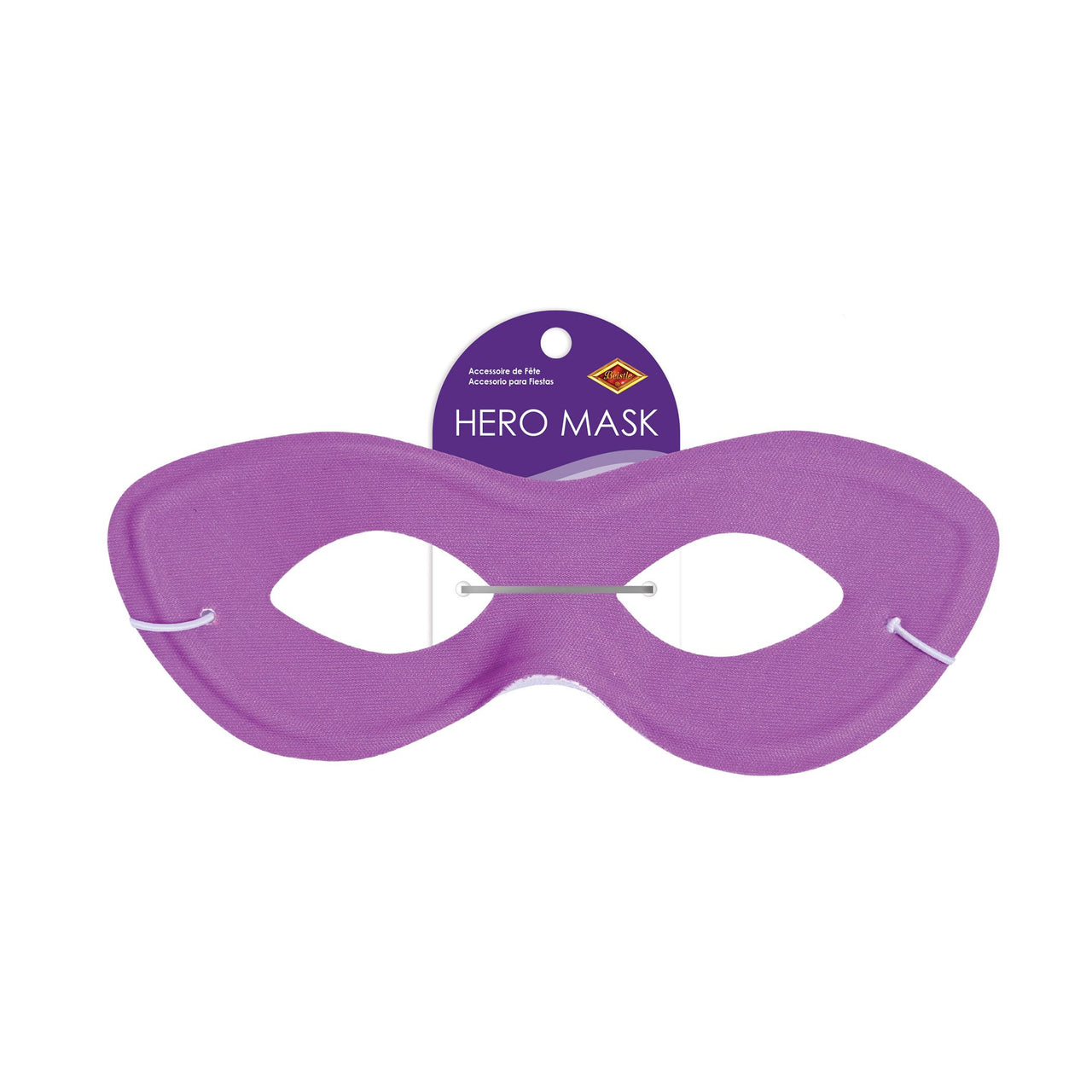 Purple Fabric Hero Mask - Elastic Attached (1/Pkg)