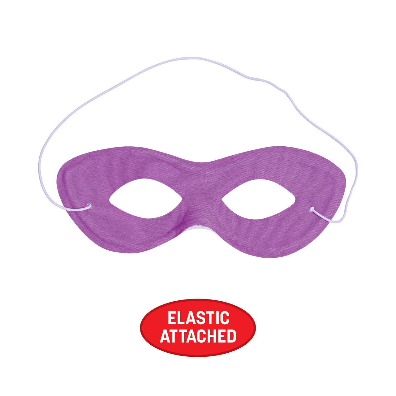 Purple Fabric Hero Mask - Elastic Attached (1/Pkg)