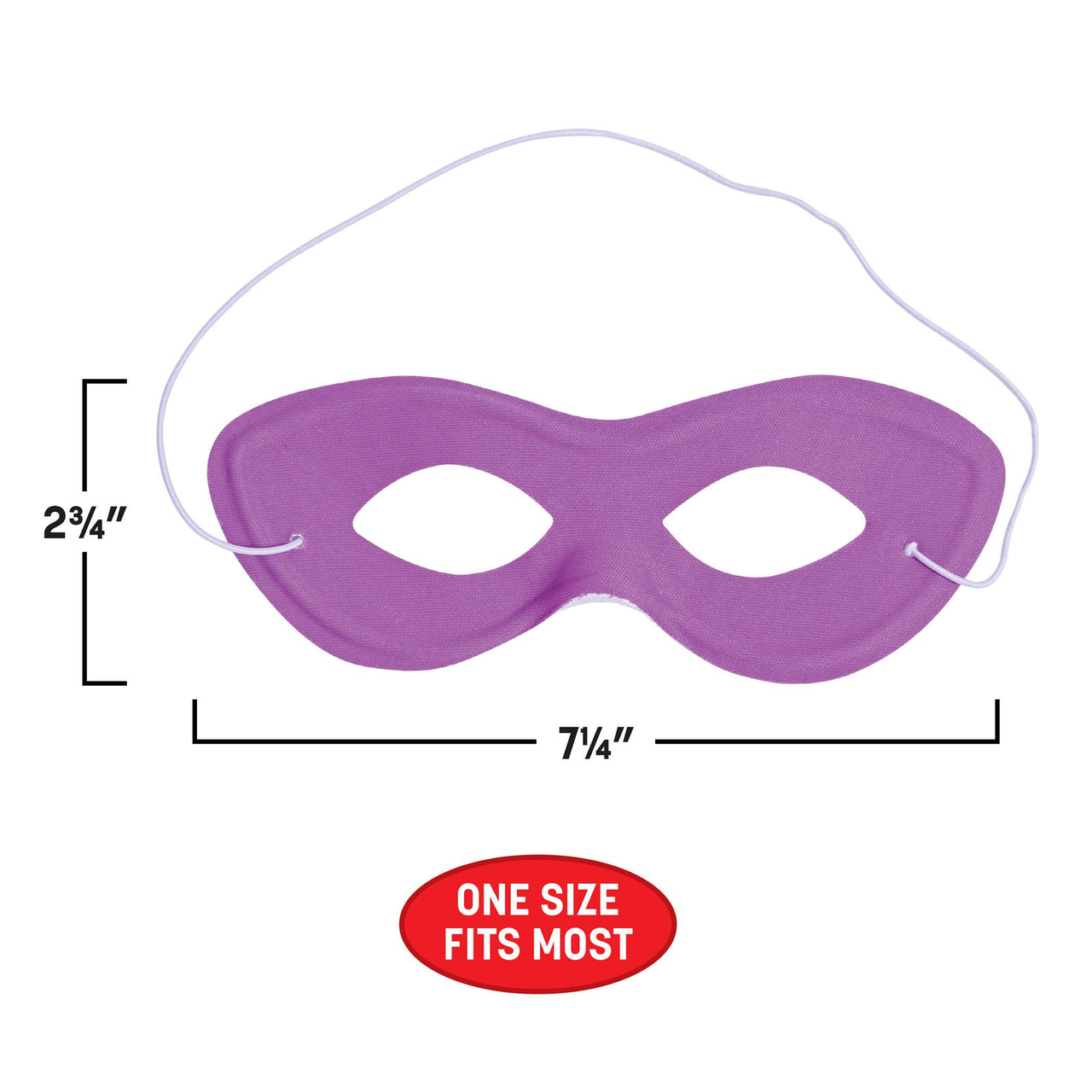 Purple Fabric Hero Mask - Elastic Attached (1/Pkg)