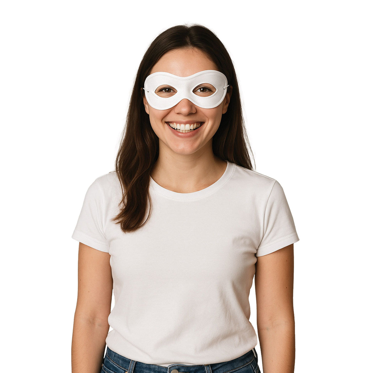 White Fabric Hero Mask - Spirit Colors & Halloween Fun