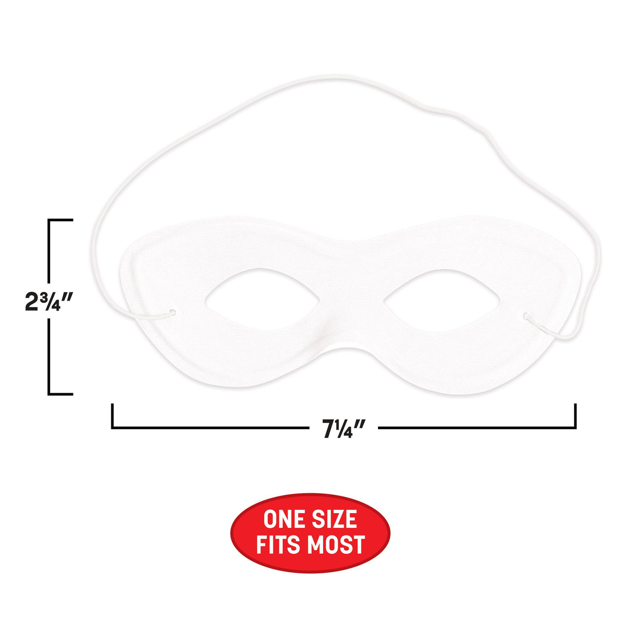White Fabric Hero Mask - Spirit Colors & Halloween Fun