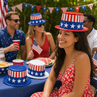 25 Pack Patriotic Toppers assorted red, white, blue