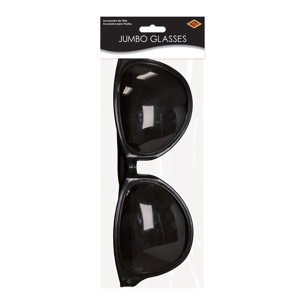 Jumbo Black Novelty Glasses - One Size Fits Most