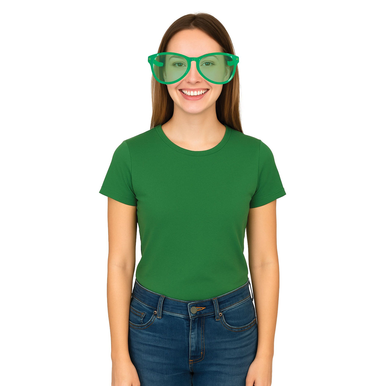 Jumbo Green Novelty Glasses - One Size Fits Most