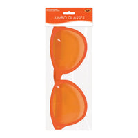 Jumbo Orange Novelty Glasses - One Size Fits Most