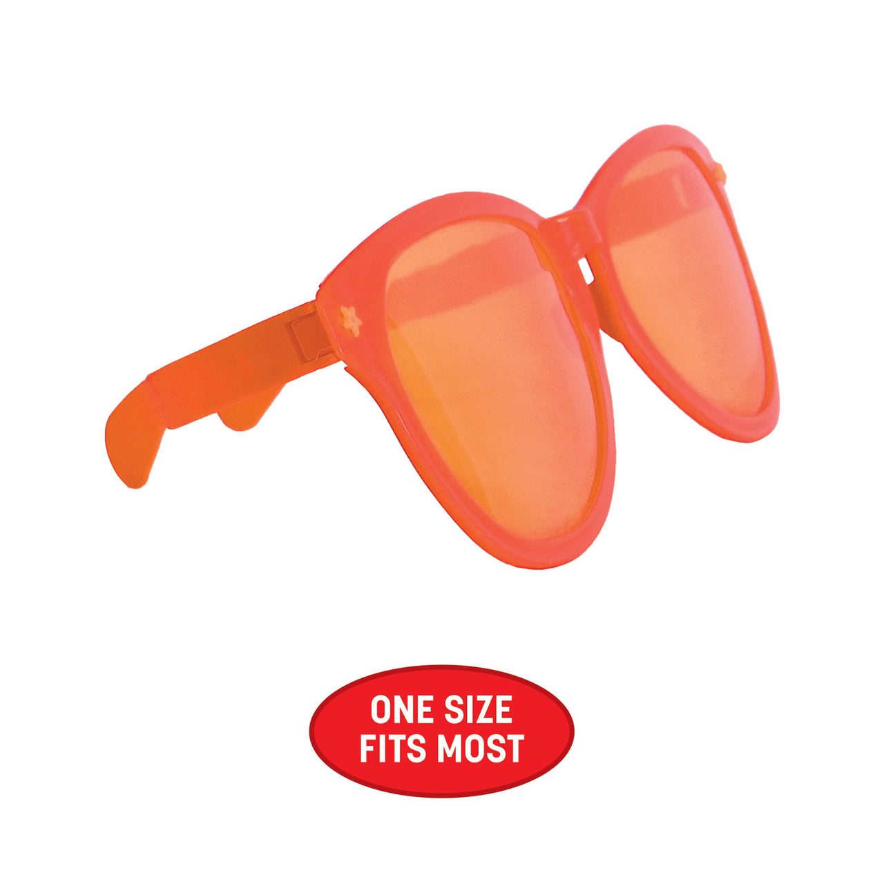 Jumbo Orange Novelty Glasses - One Size Fits Most