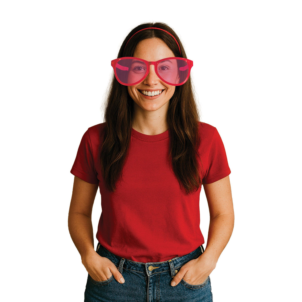 Jumbo Red Novelty Glasses - One Size Fits Most