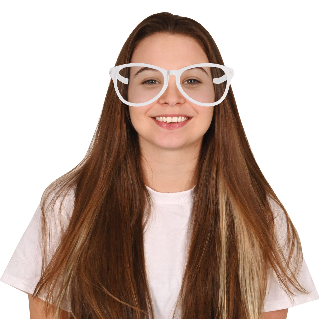 Jumbo White Novelty Glasses - One Size Fits Most
