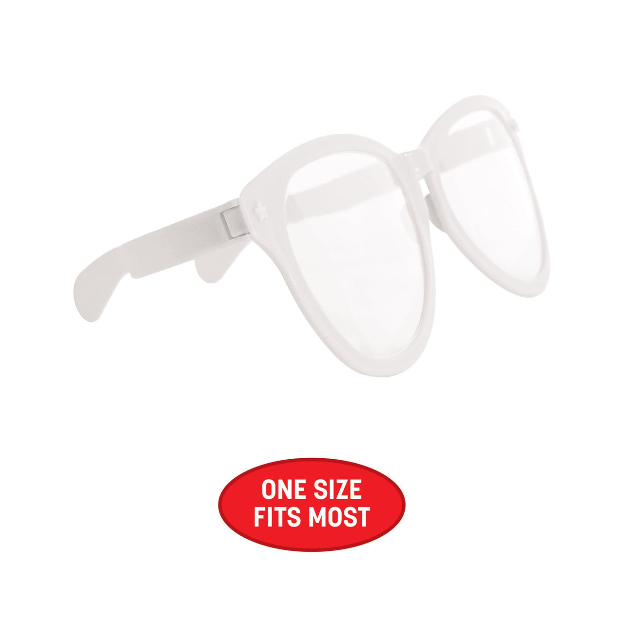 Jumbo White Novelty Glasses - One Size Fits Most