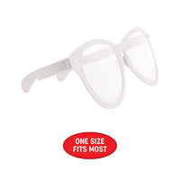 Jumbo White Novelty Glasses - One Size Fits Most