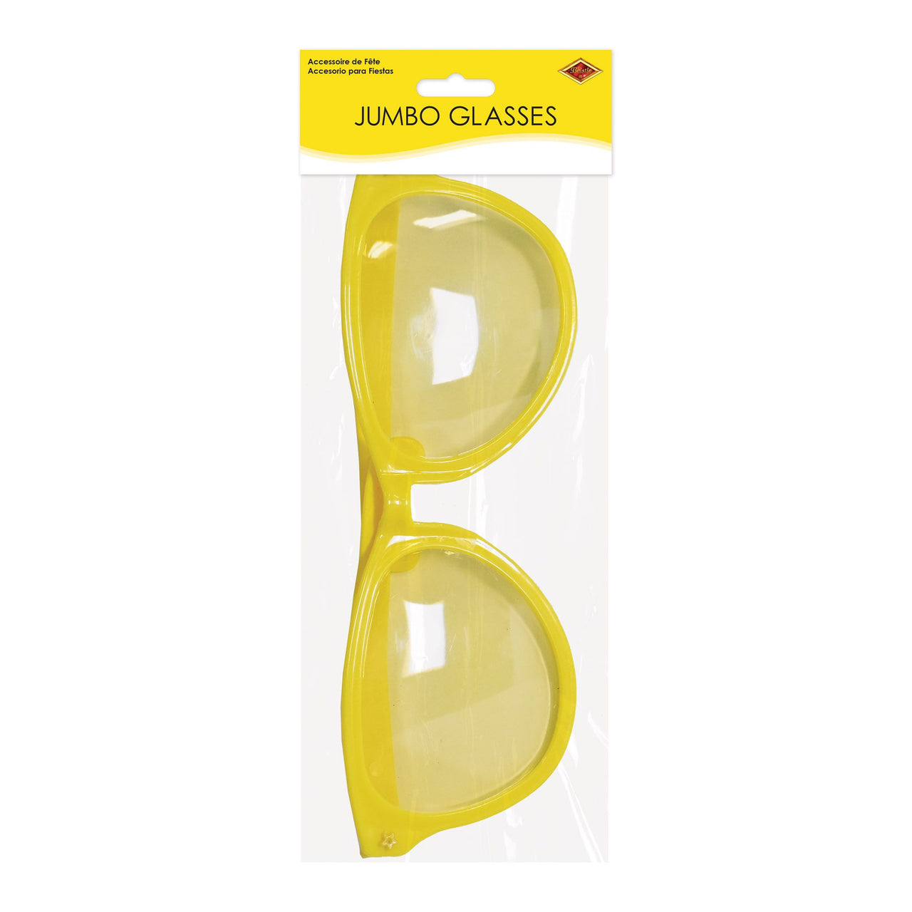 Yellow Jumbo Novelty Glasses - One Size Fits Most