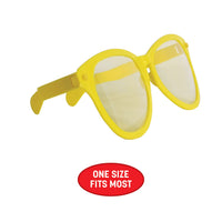 Yellow Jumbo Novelty Glasses - One Size Fits Most