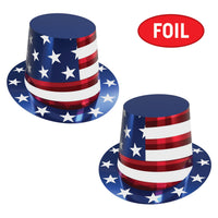 Patriotic Foil Hi-Hat - One Size Fits Most