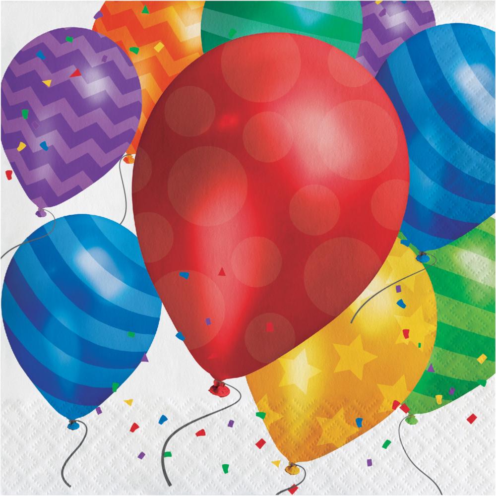 192 pc Bulk Balloon Blast Lunch Napkins - Birthday Party Supplies by Creative Converting