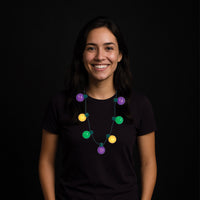 Light-Up Oversized Mardi Gras Necklace - 3 Light Modes