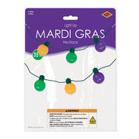 Light-Up Oversized Mardi Gras Necklace - 3 Light Modes
