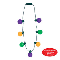 Light-Up Oversized Mardi Gras Necklace - 3 Light Modes