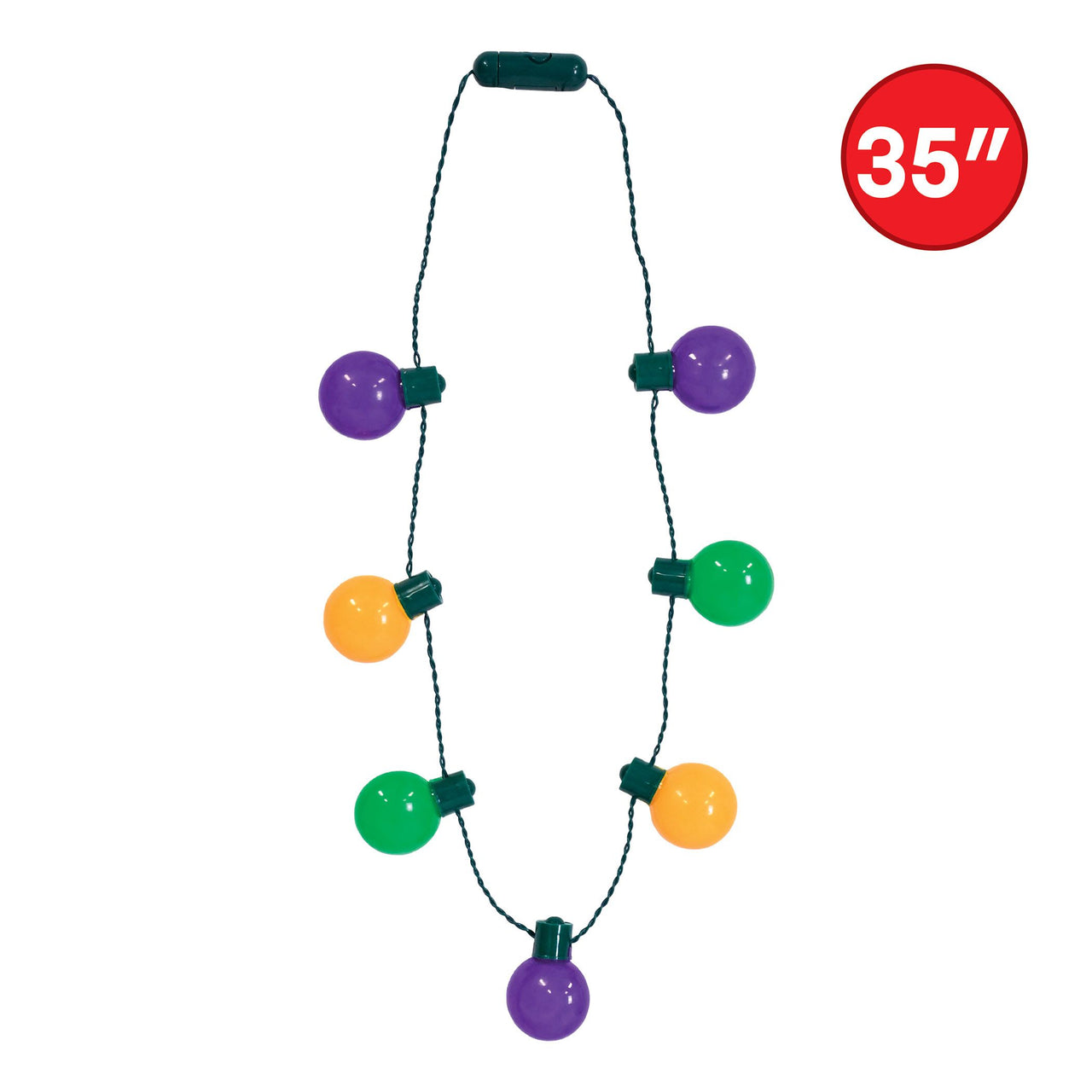 Light-Up Oversized Mardi Gras Necklace - 3 Light Modes