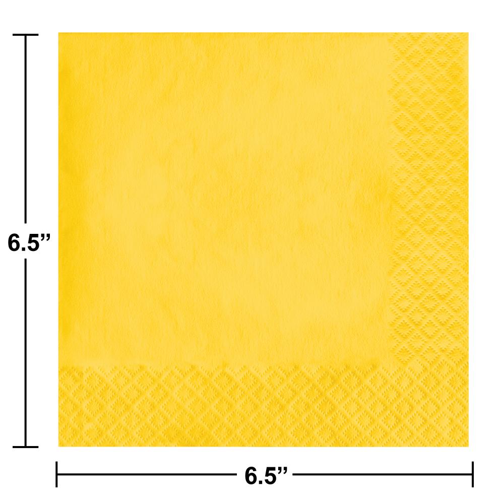 Bulk School Bus Yellow 2 Ply Luncheon Napkins (600 per Case)