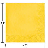 Bulk School Bus Yellow 2 Ply Luncheon Napkins (600 per Case)