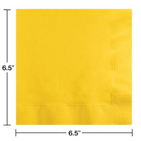 Bulk School Bus Yellow 2 Ply Luncheon Napkins (600 per Case)