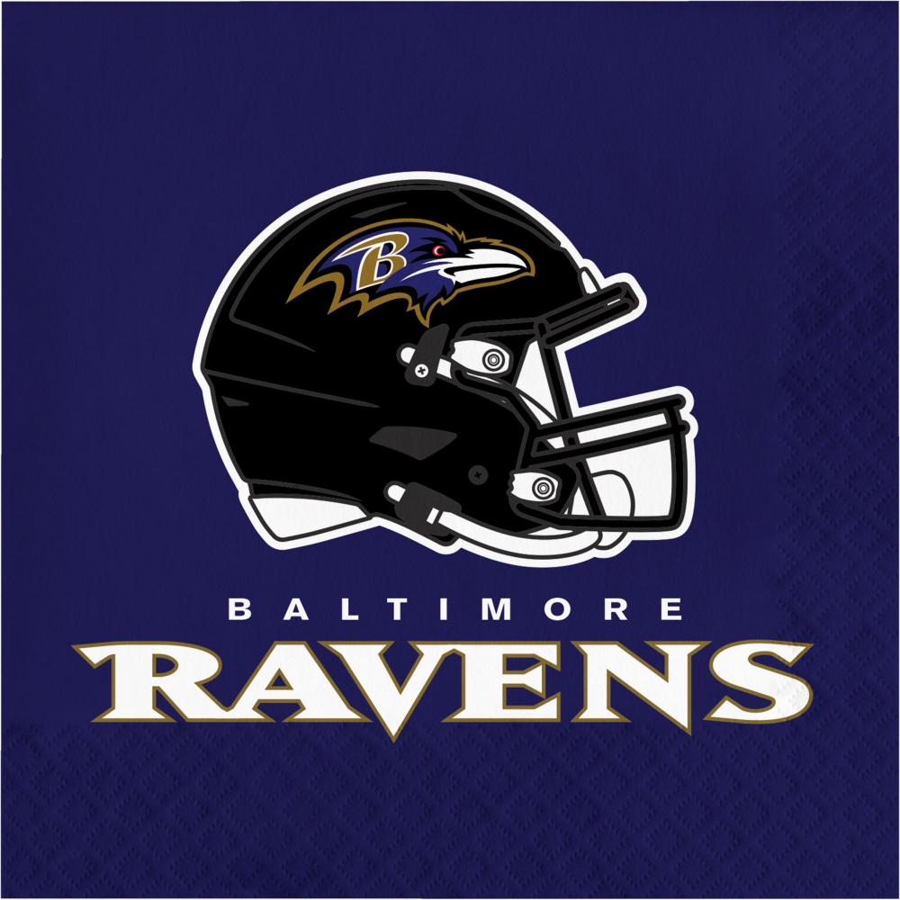 192 pc Bulk Baltimore Ravens Luncheon Napkins - Sports Party Supplies by Creative Converting
