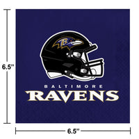 192/Case Bulk Baltimore Ravens Luncheon Napkins