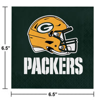 192/Case Bulk Green Bay Packers Luncheon Napkins