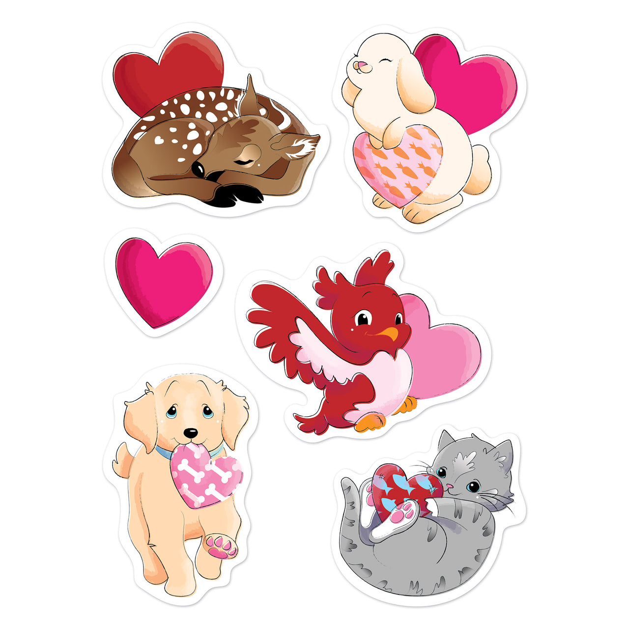 Valentine's Day Stickers (4 Sheets per package)