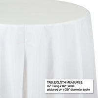 12ct Bulk White Round Plastic Table Covers