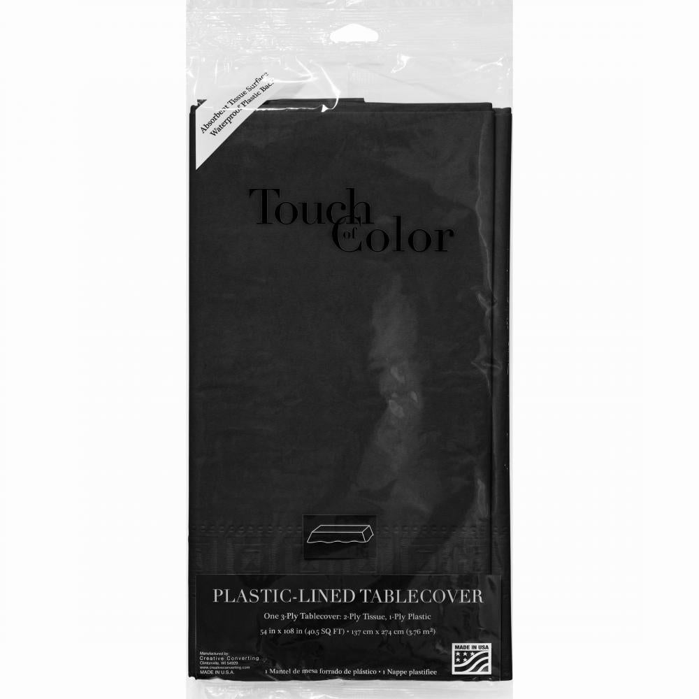 6ct Bulk Black Velvet Paper Table Covers