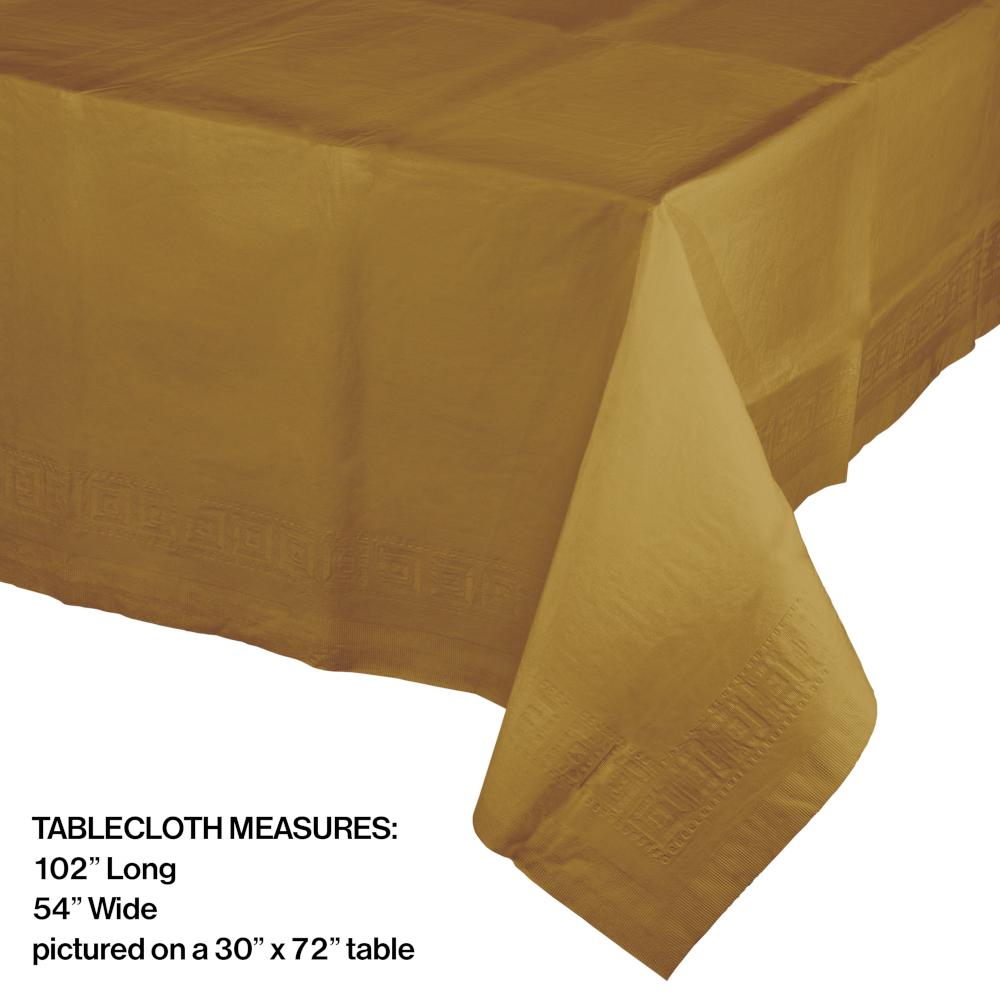 6ct Bulk Glittering Gold Paper Table Covers