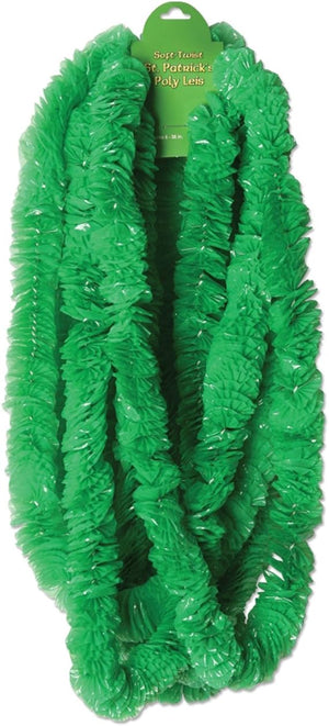 St. Patrick's Day Soft-Twist St Patrick's Poly Leis - green