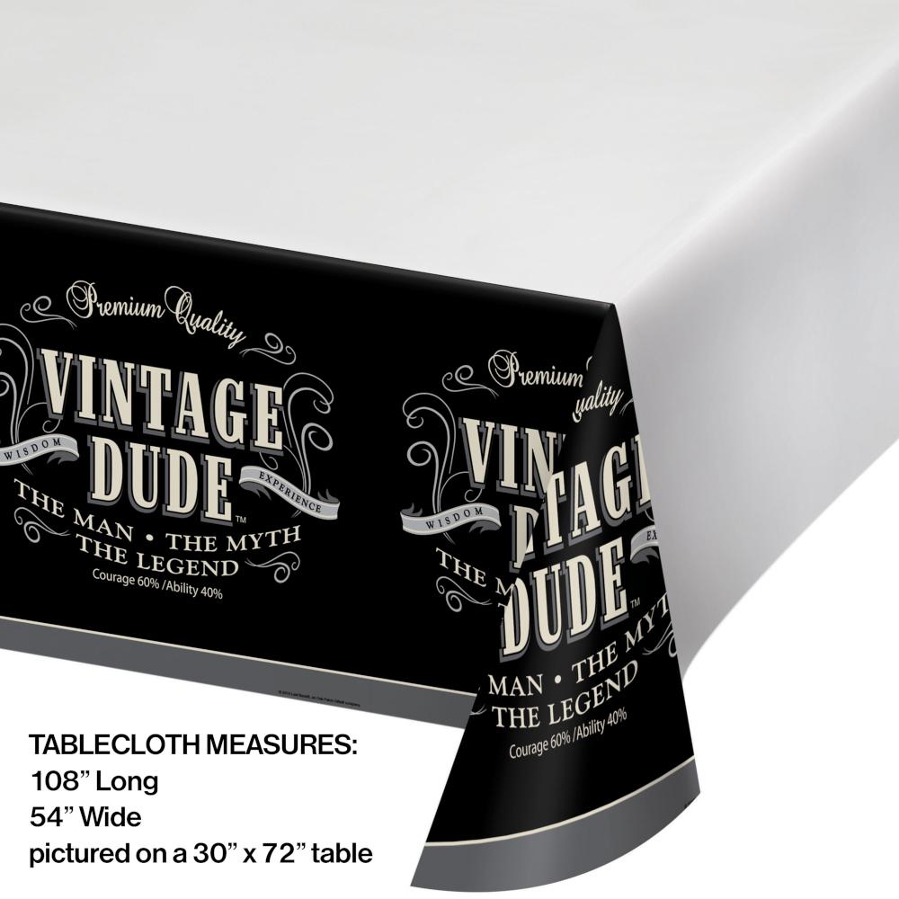 6ct Bulk Vintage Dude Table Covers