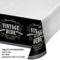 6ct Bulk Vintage Dude Table Covers