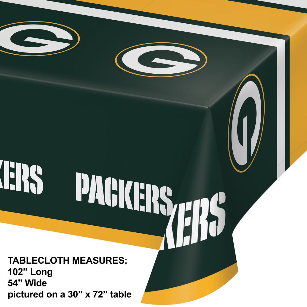 12ct Bulk Green Bay Packers Table Covers