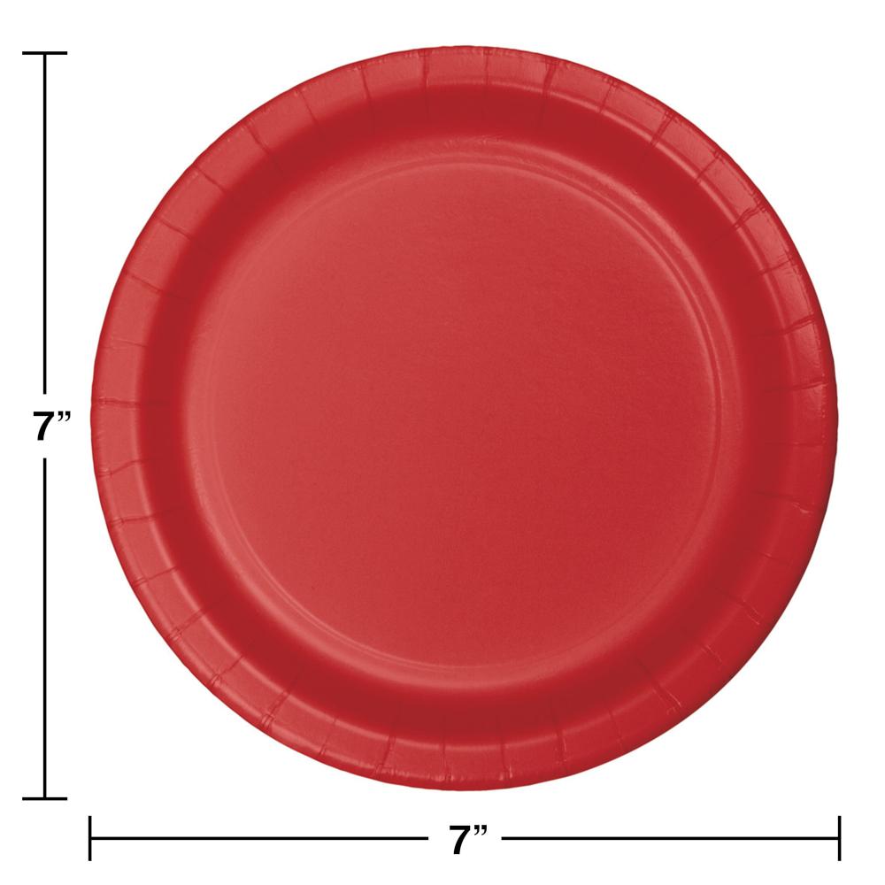 900ct Bulk Classic Red Dessert Plates
