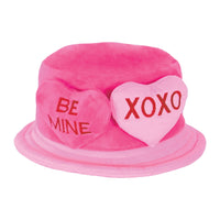 Plush Candy Heart Hat - One Size Fits Most Novelty
