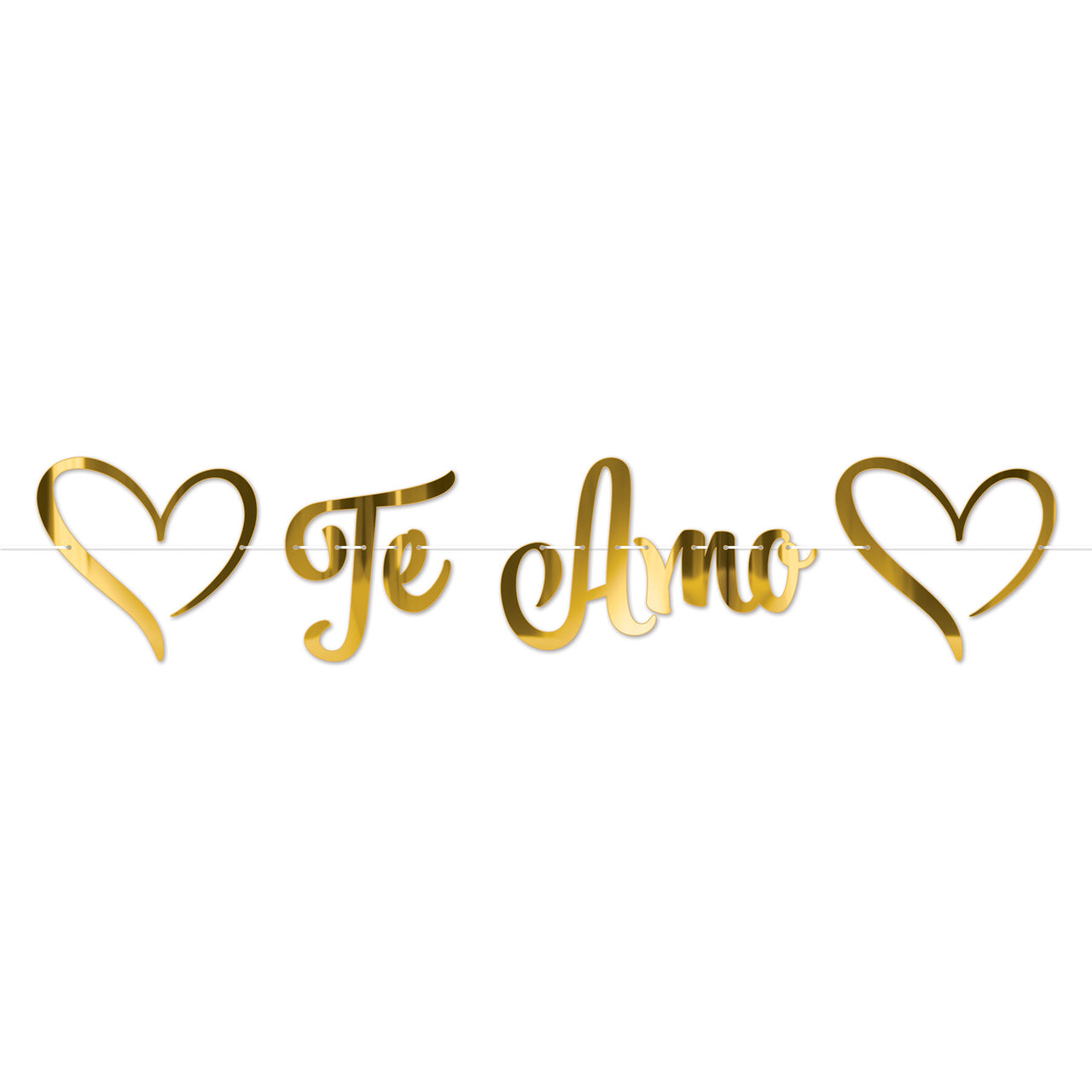 Foil Te Amo Streamer (1 per package)