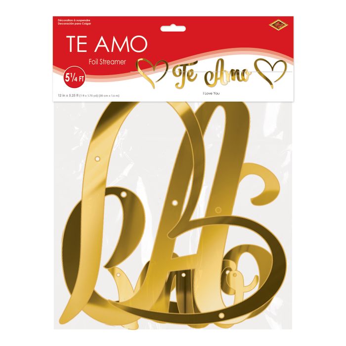 Foil Te Amo Streamer