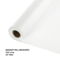 250 ft by 40 inch White Banquet Roll