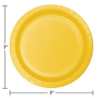 240ct Bulk School Bus Yellow Dessert Plates